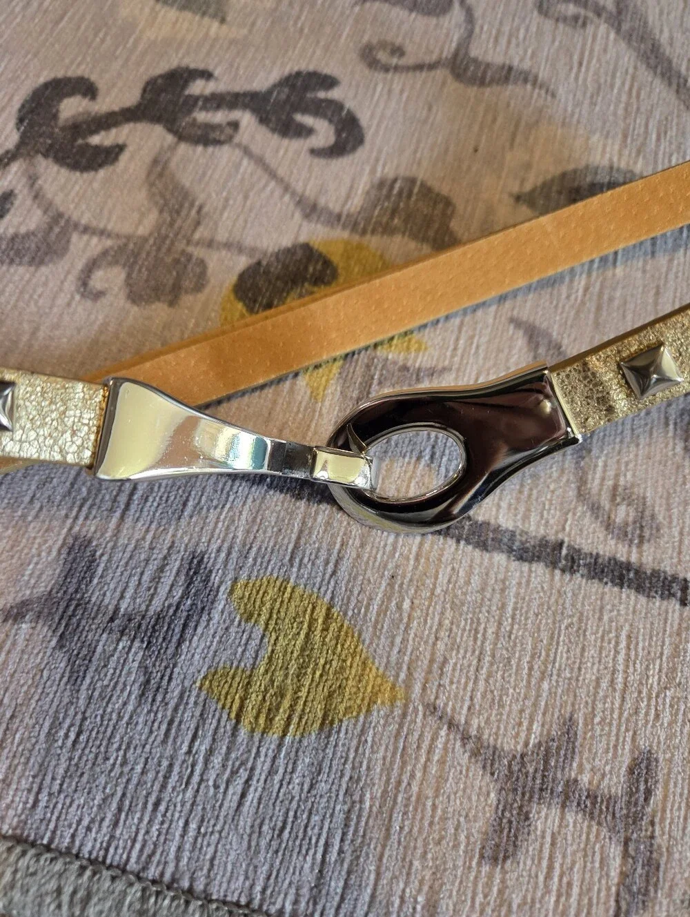 Silver Stud Adj Belt L/XL